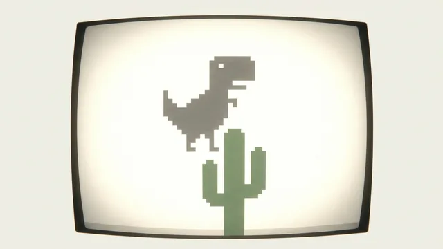 the Chrome Dino Game - the original arcade game