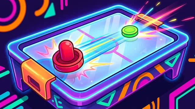 Air Hockey - Frictionless table, merciless machine, first to seven.