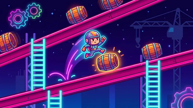 Barrel Climb - Six girders up, a hundred barrels down.