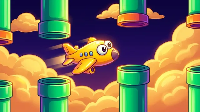 Flappy Jet - Tap to climb, breathe to crash.