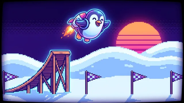 Flight School - Penguins can't fly. This one didn't get the memo.