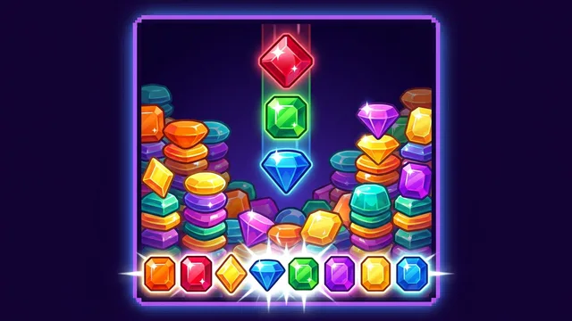 Gem Columns - Three gems fall as one - Line up any three that match.