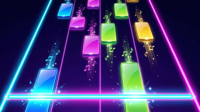 Key Rush - Four lanes of falling keys - Miss one and the music stops.