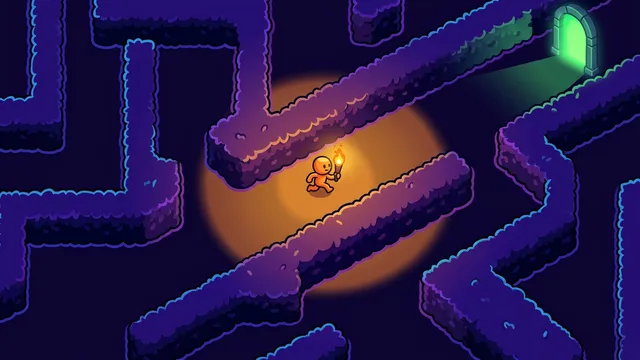 Maze Runner - The exit glows. Everything else is fog.