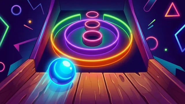 Skee Ball - Roll it up the ramp, pray for the 100 ring.