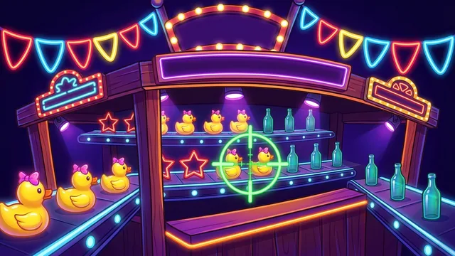 Target Gallery - Step right up - Ducks, stars and one sneaky bonus train.